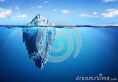 Iceberg - Hidden Danger And Global Warming Stock Photo