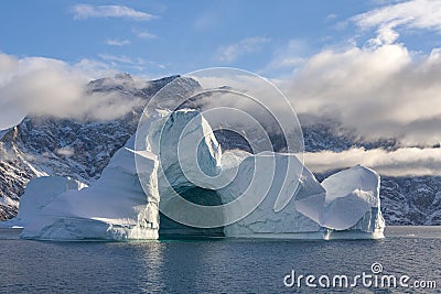 Iceberg - Franz Joseph Fjord - Greenland Stock Photo