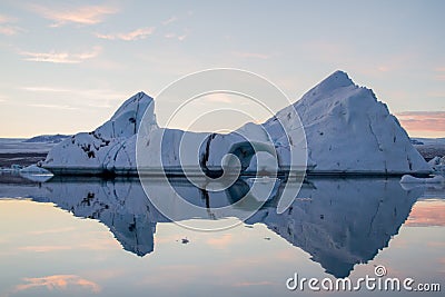 Iceberg in lagoon Stock Photo