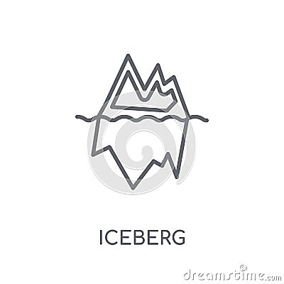 Iceberg linear icon. Modern outline Iceberg logo concept on whit Vector Illustration