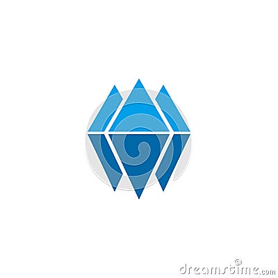 Iceberg logo design illustration vector template Vector Illustration