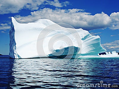 Iceberg in ocean Stock Photo