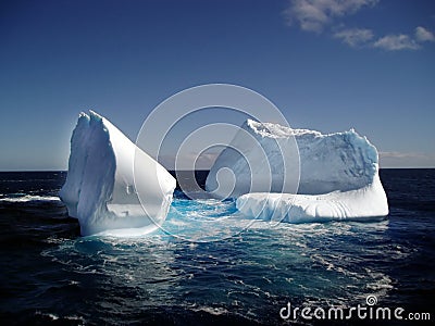 Iceberg in ocean Stock Photo