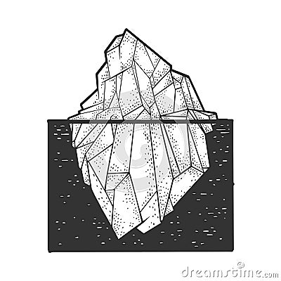 Iceberg sketch vector illustration Vector Illustration