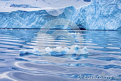 Iceberg Snow Mountains Blue Glaciers Dorian Bay Antarctica Stock Photo