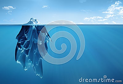 Iceberg underwater Stock Photo
