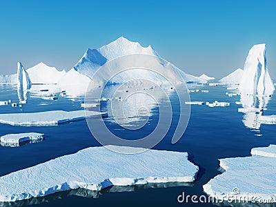 Icebergs Stock Photo