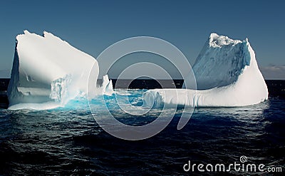 Icebergs in ocean Stock Photo