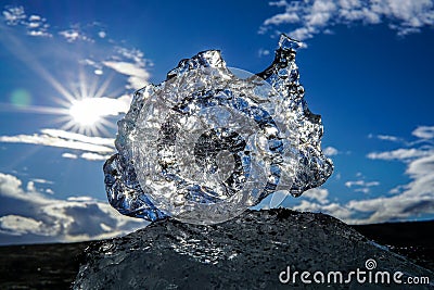 Iceblock in the Sunshine Stock Photo