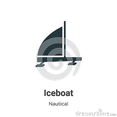 Iceboat vector icon on white background. Flat vector iceboat icon symbol sign from modern nautical collection for mobile concept Vector Illustration
