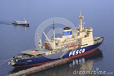 Icebreaker Krasin, Vladivostok Editorial Stock Photo