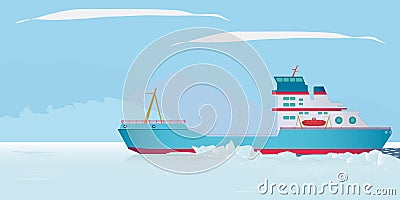 Icebreaker Vector Illustration