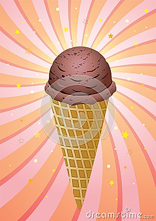 Icecream cone Vector Illustration