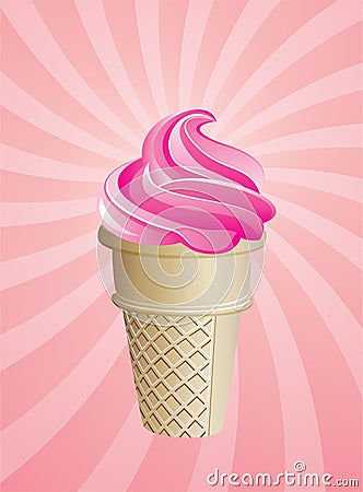 Icecream cone Vector Illustration