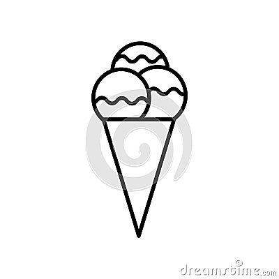 Icecream outline icon Vector Illustration