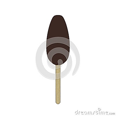 icecream on wooden stick on white background Stock Photo