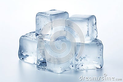 Icecubes background, ice cube texture, ice wallpaper It makes me feel fresh and feel good. Generative AI Stock Photo