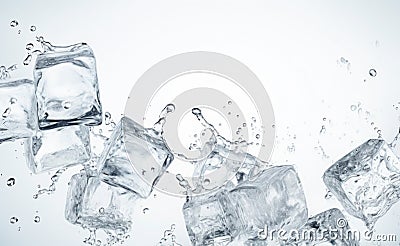 Icecubes background, ice cube texture, ice wallpaper It makes me feel fresh and feel good. Generative AI Stock Photo