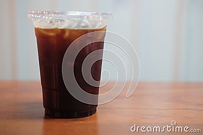 Iced black coffee low fat good cafeine source for healthy office Stock Photo