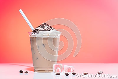 iced coffee with ice-cream Stock Photo