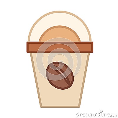 Iced coffee LineColor illustration Vector Illustration