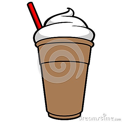 Iced Coffee Vector Illustration