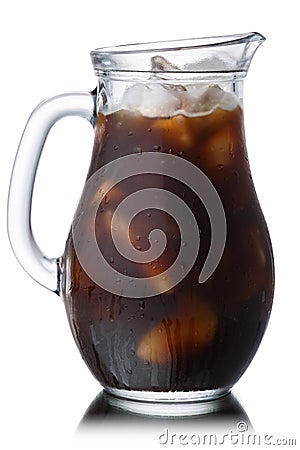 Iced cold brew coffee, paths Stock Photo