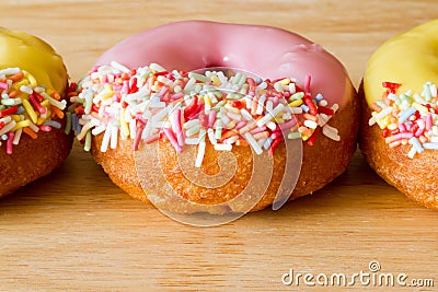 Iced donuts Stock Photo