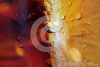 Iced drink with lemon close up Stock Photo