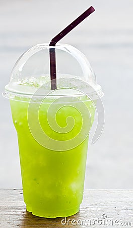Iced kiwi juice Stock Photo