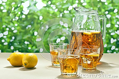 Iced Lemon Ice Tea Stock Photo