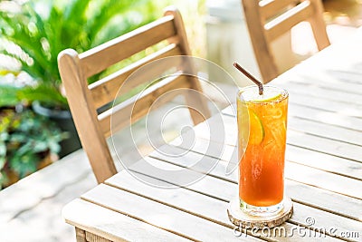 iced lemon tea Stock Photo