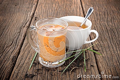 Iced milk tea Stock Photo