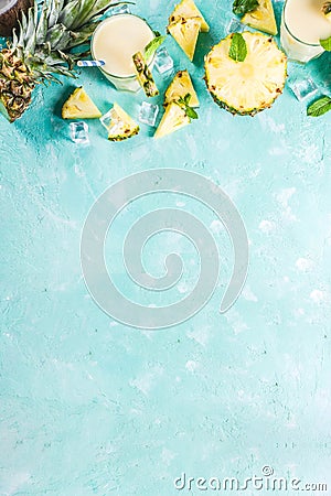 Iced pina colada cocktail Stock Photo