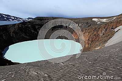 Iceland. Askja and Viti craters. Highland area. Stock Photo