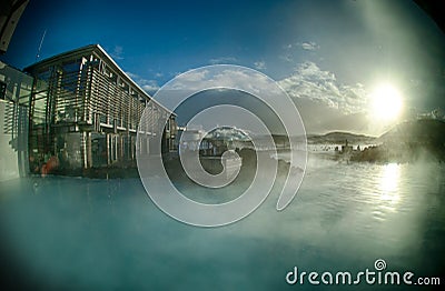 Iceland Blue Lagoon hot spring Stock Photo