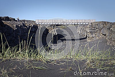 Iceland: Bridge between two continents Stock Photo