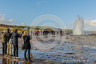 Iceland - Geysir Editorial Stock Photo