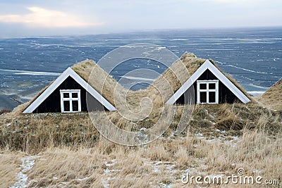 Iceland houses Stock Photo