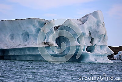 Iceland iceberg in Jökulsárlón glacier lagoon in the Vatnajökull National Park Stock Photo