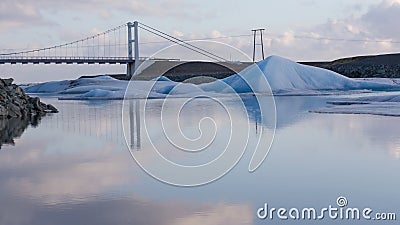 Iceland Jakulsalon lagoon in winter season Stock Photo