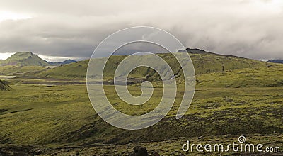 Iceland - landscape along track Laugavegur Stock Photo