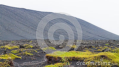 Iceland landscape near Hverfell volcano, Iceland landmark Stock Photo