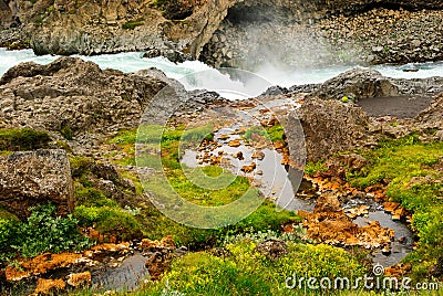 Iceland river geology Stock Photo