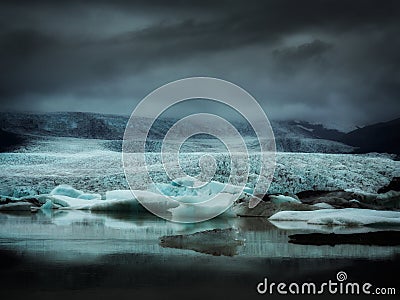 Icelandic glacier in Vatnajökull National Park Stock Photo