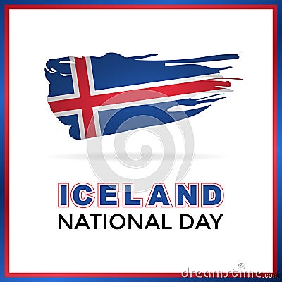 Icelandic Republic Day celebration Cartoon Illustration