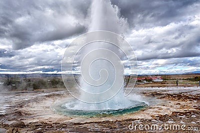 Icelandic Strokkur Geyser Stock Photo