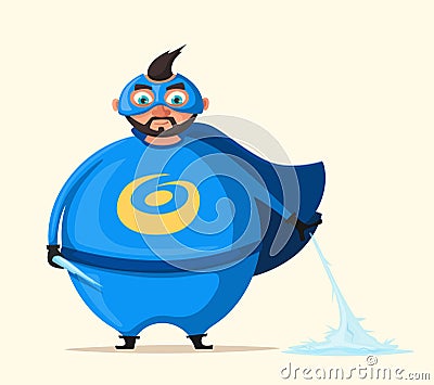 Iceman. Incredible superhero. Cartoon vector illustration. Vector Illustration