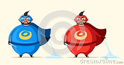 Iceman. Incredible superhero. Cartoon vector illustration. Vector Illustration