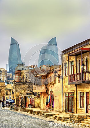 Icheri Sheher, the Old Town of Baku Stock Photo